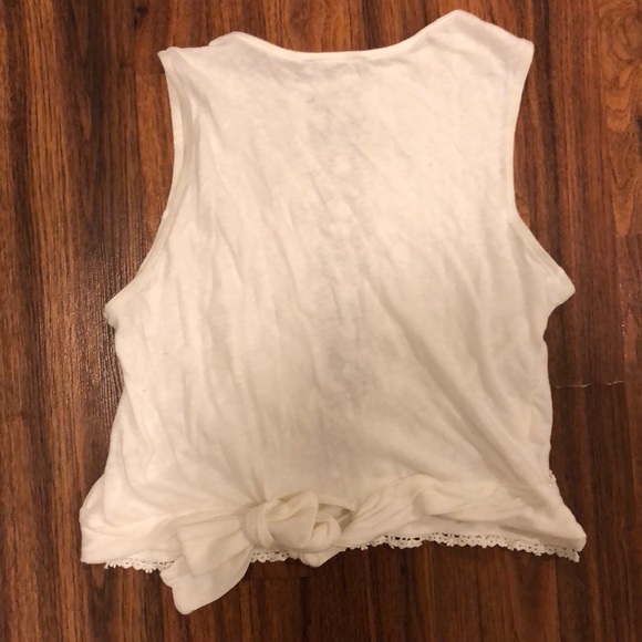 Anthropologie blue tassel Maxie crop tank top s - Picture 7 of 7